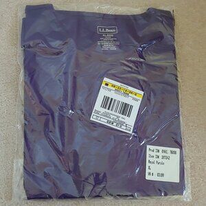 L.L. Bean Pima Crewneck Short Sleeve Misses' XL Royal Purple